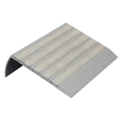 China Exterior / Interior Stair Nosing Anti Slip Bullnose Step Treads With Carborundum Strips for sale