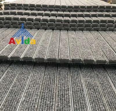 China Stain resistant Ultra-flexible lightweight aluminum entry mats for scraping dirt for sale