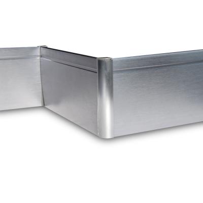 China Modern Easy Clean 100mm Metal Wall Aluminum Baseboard Covers For Wall Protection for sale