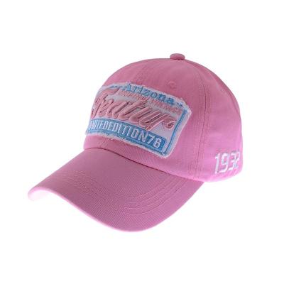 China JOINT Custom Unisex Cotton Baseball Cap Adjustable Vintage Logo Embroidery Patch Summer Vented Sun Hat for sale