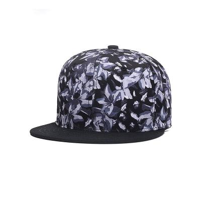 China Custom Flat Brim JOINT Logo Fashion Floral Design Bill Hats Sports Outdoor Snapback Hat For Women Men for sale