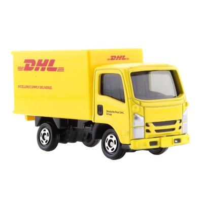 China Toy Tomica Popular Diecast DHL Die Cast Truck Mini Toys Truck Model Car Van Toy Can Load Alloy Truck Model Toy for sale