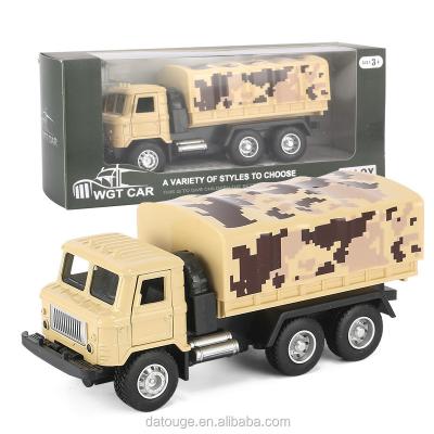 China Toy New Design 1:18 Diecast Truck Diecast Model Russian Military Pull Back Toy Car Alloy Truck Model Car for sale