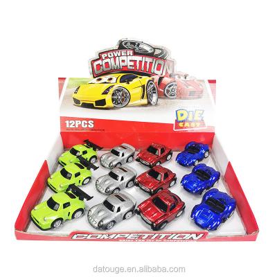 China Cartoon/Promotional Set Mini Model Cars Cute Cartoon Alloy 1/64 Diecast Car Model Toy Vehicles Pull Back Toy Car For Kids for sale