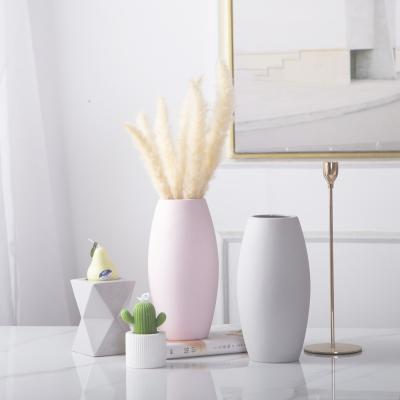 China Minimalist Creative Elegant Ceramic Geometric Vase Decoration Flower Vase Wedding Table Home Vase for sale