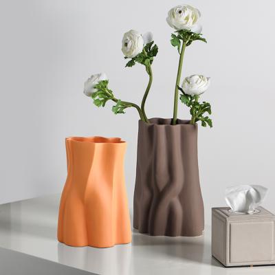 China Nordic European Floral Creative Minimalist Composition Large Modern Ornaments Multicolor Ceramic Vase for sale