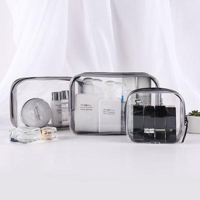 China 2022 High Quality PVC Transparent Cosmetic Storage Bag Travel Bag Lazy Wash Convenient Bag for sale