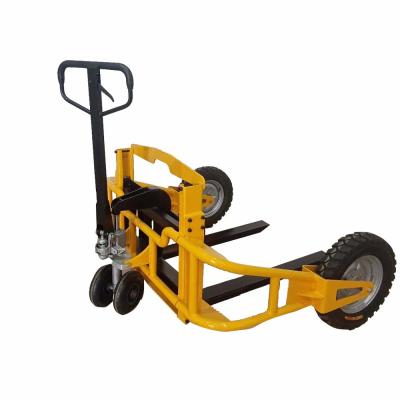 China Hotels Hand Rough Terrain 1ton Outdoor Pallet Truck Easy Operating Manual for sale