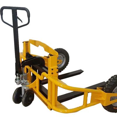 China Hotels Widely Use Outdoor Rough Terrain Forklift 1000kg Electric Pallet Truck for sale