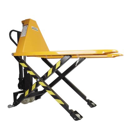 China Hotels 1.5 Ton Pallet Jack Lift 1.5T Hydraulic High Lift Scissor Hand Pallet Truck for sale