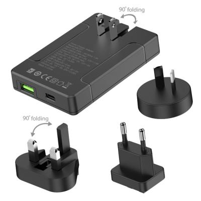 China Universal gan gan usb charger palladium 65w travel charger palladium quick charger adapter charger QC3.0 for sale