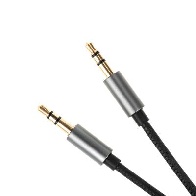 China Earphone aux. Wholesale High Quality Gold Plated Gold Plated Metal Connector Head Cable 3.5mm Jack Speaker Male To Aux Audio Cable. male for sale