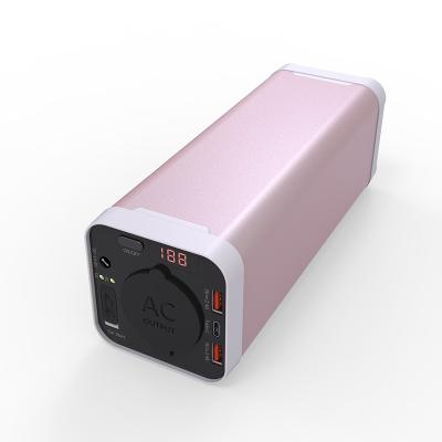 China Portable Type C 110V 220V Inverter Battery Pack With AC Outlet, Outdoor AC Power Bank For Laptop Drone Lamp Fan for sale