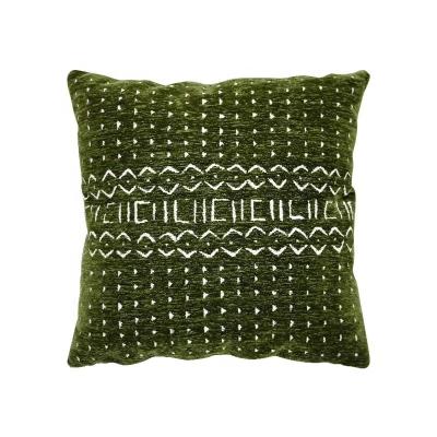 China Vintage African Geometric Boho Turkish Cheersee Mud Cloth Chenille Mudcloth Mudcloth Knitted Dye Yarn Cushion Cover for sale