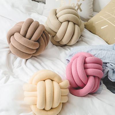 China Kids Decorative Cheersee Toy Multi Color Sized Knot Pillow Around Floor Home Decor Plush Luxury Knot Cushions For Bed for sale