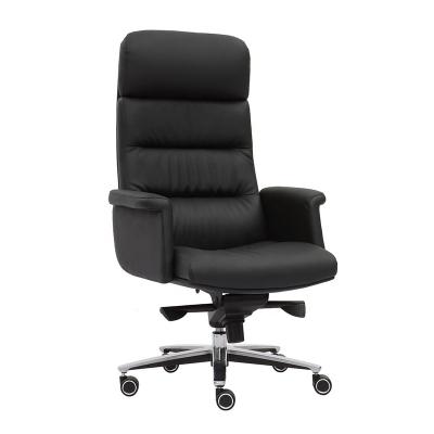 China New Design Low MOQ Good Revolving Recliner Chair Black Leather High Back Chairs Modern High Back Chair for sale