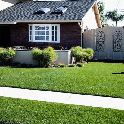 China SPU Coating Soft Green Natural Artificial Grass for Outdoor Garden Backdrop Landscape for sale