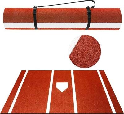 China Portable Home Plate Hitting Mat with Non-Slip Design and PE Monofilament PP Curly Fiber for sale