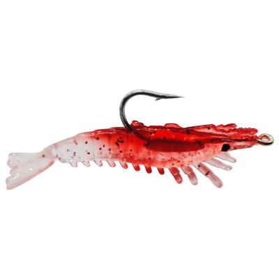 China High Quality Artificial PVC Soft Lure Silicone Plastic Shrimp Bait Ocean Saltwater Shrimp With Lead Soft Fishing Lure for sale