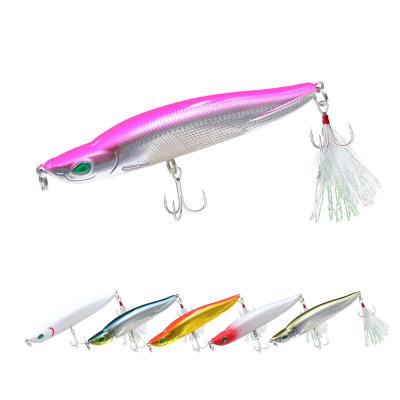 China Newest Model Sinking Pencil Hard Lure Diverse 11g 17g Jerkbait Top Quality 3d Eyes Strong Hooks Long Casting Hard Fishing Lure for sale