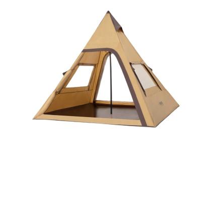 China Trigone/V-type Ground Nail New Glamping Outdoor Pagoda Tent Waterproof Hiking Camping Family Wedding Canvas Teepee Ten for sale