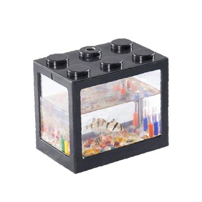 China Living Room Plastic Betta Fish Small Fish Tank from Mini Acrylic Betta Fish Tank desktop eco-friendly viable small for sale