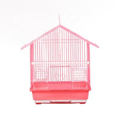 China Small Chinese Cheap Easy Cleaning Hanging Metal Stocked Outdoor Folding Parrot Birdcage Multiplying Metal Wire Birdcage For Sale for sale