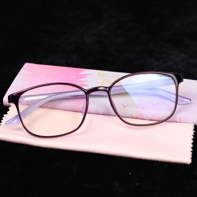 China Normal Frame Danyang Factory In Fashion High Quality TR90 Blue Light Glass Fashion Nimble Oval Women Running Blocking Eyeglasses Frames for sale