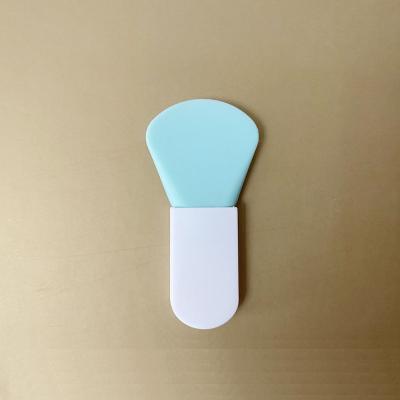 China Angular Blush Small Face Mask Brush White Custom Logo DIY Mini Facemask Clay Silicone Tool for sale