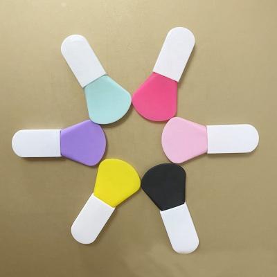 China Angular Blush Private Label Diy Mini Face Clay Silicone Bamboo White Small Face Mask Brush for sale