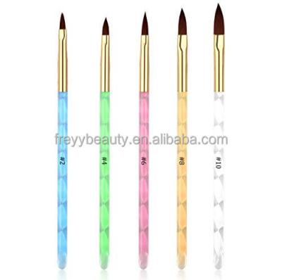 China DIY Nail Tools 5Pcs UV Gel Acrylic Nail Set Brush for Nail Art Tips Builder and Nail Painting for sale