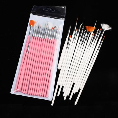 China Nail Art Brush Pen Tools Stamp Nail Art Tool Painting Polish Design Dotting Painting Drawing Nail Art Brushes 15PCS Nail Polish for sale