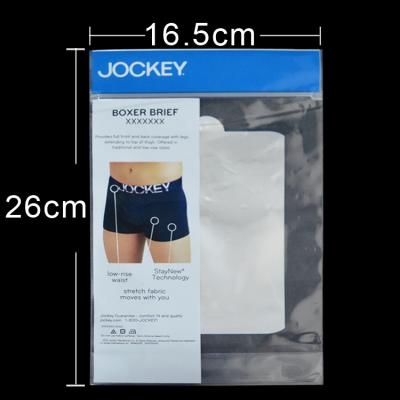 China Wholesale Transparent PE Security Custom OPP Plastic Ziplock Packaging Bag For Underwear Garment Apparel Clothing Packaging for sale