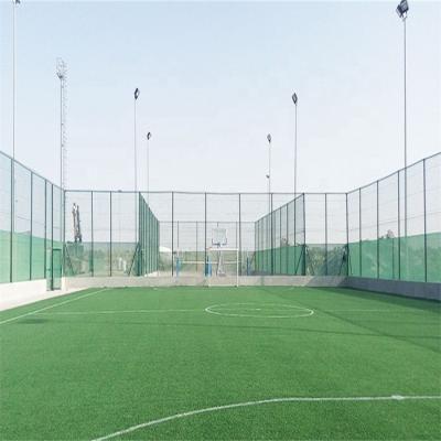 China Wholesale Galvanized Green Metal Basketball Chain Link Tennis Court Barrier Manufacturer Easily Assembled Black Steel Powder Coated for sale