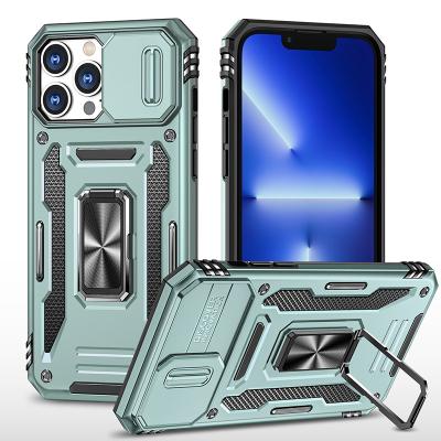 China 2022 Newly Shockproof Shockproof Cases For iPhone 14 13 Pro 12 11 Max Cover With Ring Kickstand for sale