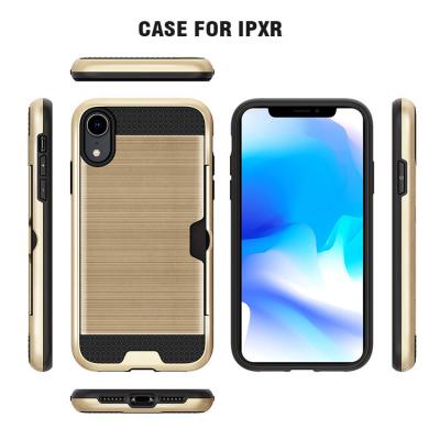 China Hot Selling Shockproof 2 in 1 Hard PC Hybrid Credit Card Silicone Soft Wallet Phone Case For Iphone 14 13 12 11 XR for sale