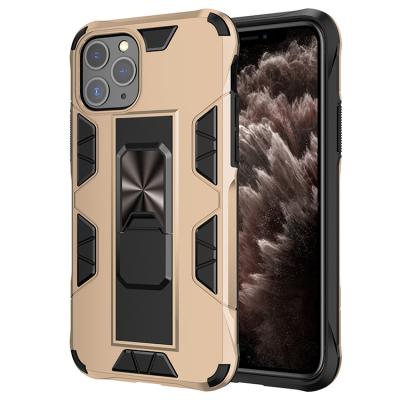 China Hard Magnetic Shockproof Car Ring Phone Case Shockproof Rugged Case PC TPU Stand Holder For iphone pro max 12 back cover case 1413 for sale