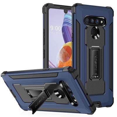 China Magnetic Shockproof Durable Hard PC Cover Phone Cases With Kickstand Ring Mount Phone Case For LG Stylo 6 for sale