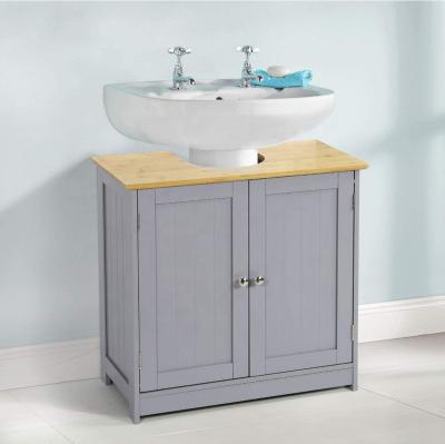 China Waterproof Bathroom Standing Basin Cabinet Vanity Under Sink Bamboo Basin Cabinet for sale