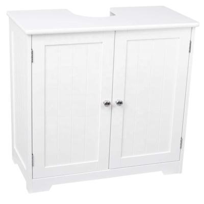 China Waterproof White Floor Standing Storage Cupboard Basin Unit Bath Under Sink Bathroom Cabinet for sale