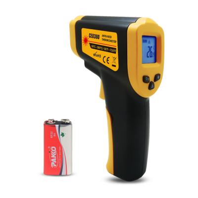 China Easy to Use Laser IR Pyrometer Infrared Thermometer with Good Price CE8380 (-50-380C) D:S 12:1 for sale