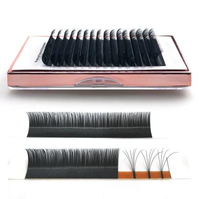 China Wholesale Waterproof 0.05mm Mega Volume Waterproof 3D Mink Easy Blooming Fan Eyelashes Fan Eyelashes for sale