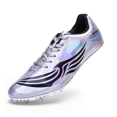 China High Quality Footrace Gym Shoes Wholesale Large Size Running Sneakers Nails Running Shoes Crystal Spike Wholesale Women Shoes Silver for sale