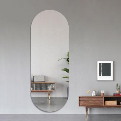 China 2022 Long Full Length body Dressing Large Sturdy Oval Floor Mirror for sale