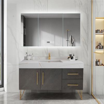 China BOLEN Factory Directly Ready Made Modern Hotel Vanity Bathroom Hanging Cabinet for sale