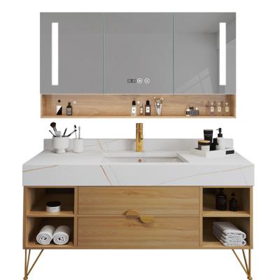 China Modern floor mounted single washbasin bathroom vanity cabinet with drawer 2011 for sale