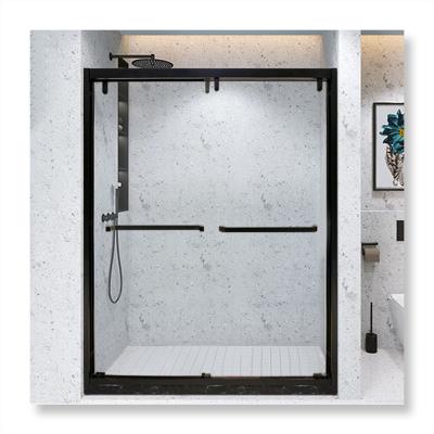 China Bathroom glass shower cabin hinge framed sliding shower room doors enclosure for sale