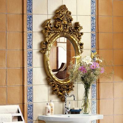 China porch and bathroom wall decorative antique oval mirror Home Decorative Mirror for sale