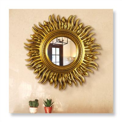 China Wall decorative sun shaped mirror for porch bathroom for sale