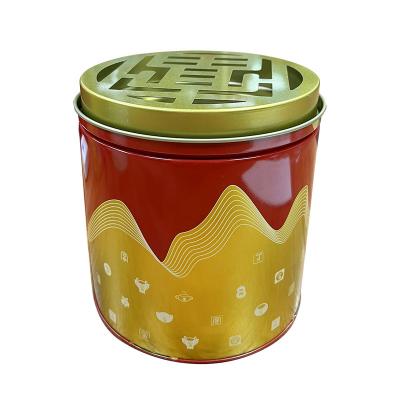 China Household Products Factory Custom Design Mosquito Coils Tin Box Tube Holder Round Shape Diameter 130mm for sale